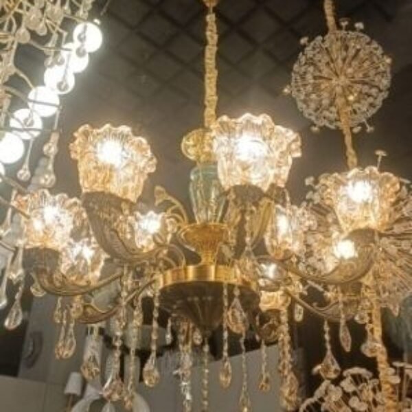 Leaf Hanging Double Height Chandelier