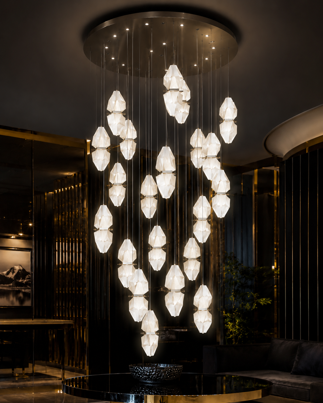 Twilight Spiral Hanging Chandelier