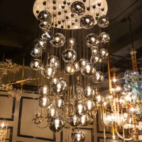 Nordic glass ball chandelier