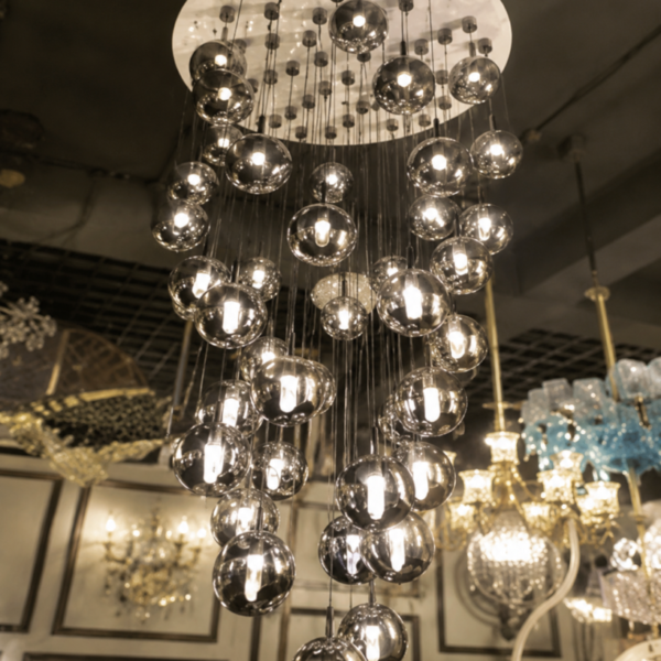 Nordic glass ball chandelier