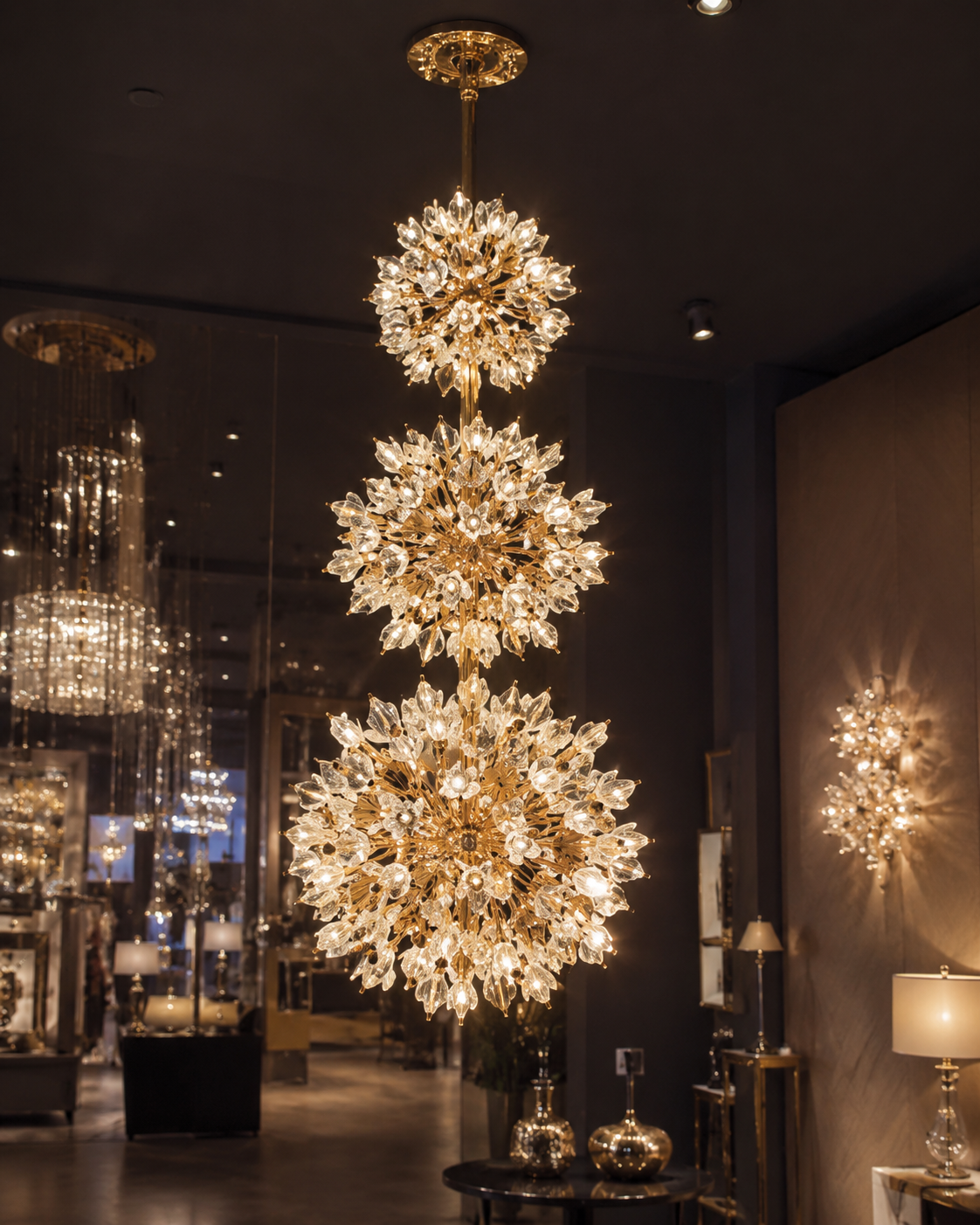 crystal flower chandelier