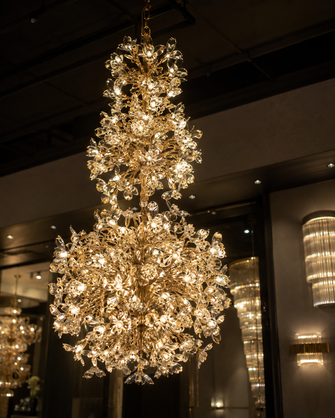 garden of roses crystal glass chandelier - Image 2