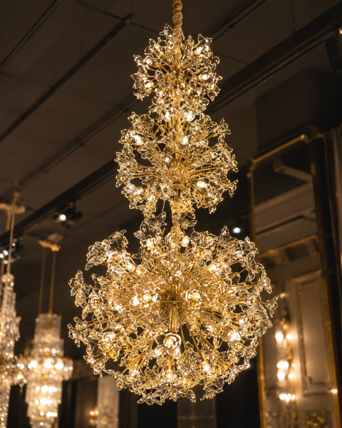 garden of roses crystal glass chandelier - Image 4