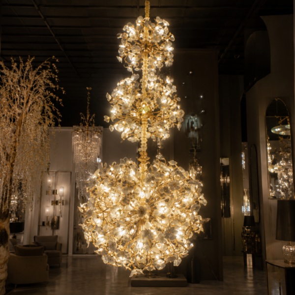 garden of roses crystal glass chandelier