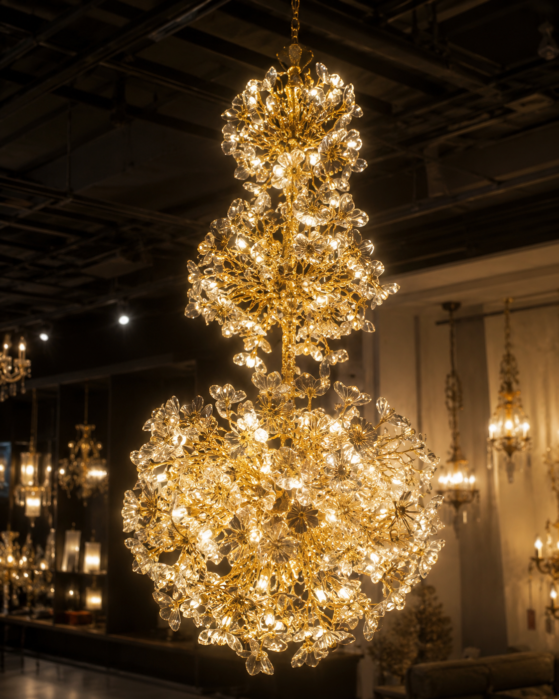 garden of roses crystal glass chandelier - Image 5