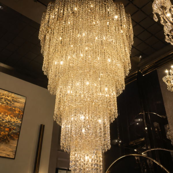 Grand Royal Multi-Tier Crystal Chandelier