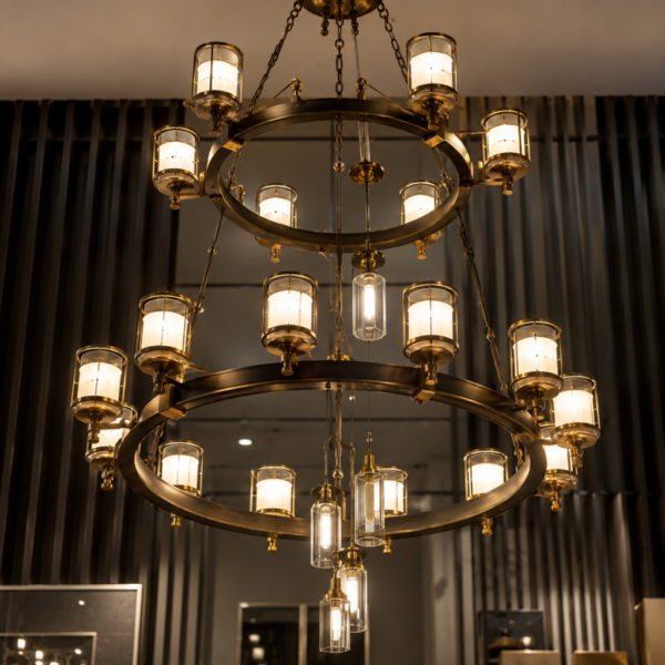 Black Wagon Wheel Chandelier