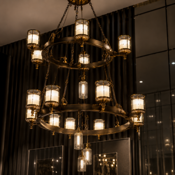 Black Wagon Wheel Chandelier