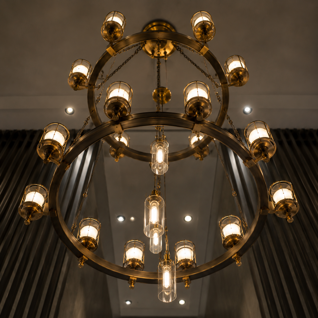 Black Wagon Wheel Chandelier - Image 4