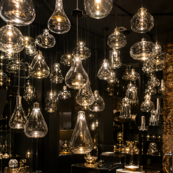 teardrop glass chandelier