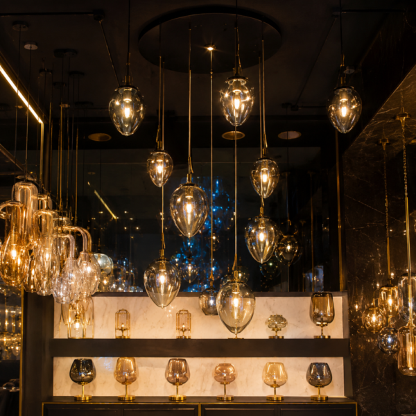 Crystal Glass Hanging Chandelier