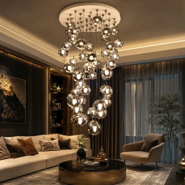 Nordic Glass Ball Chandelier