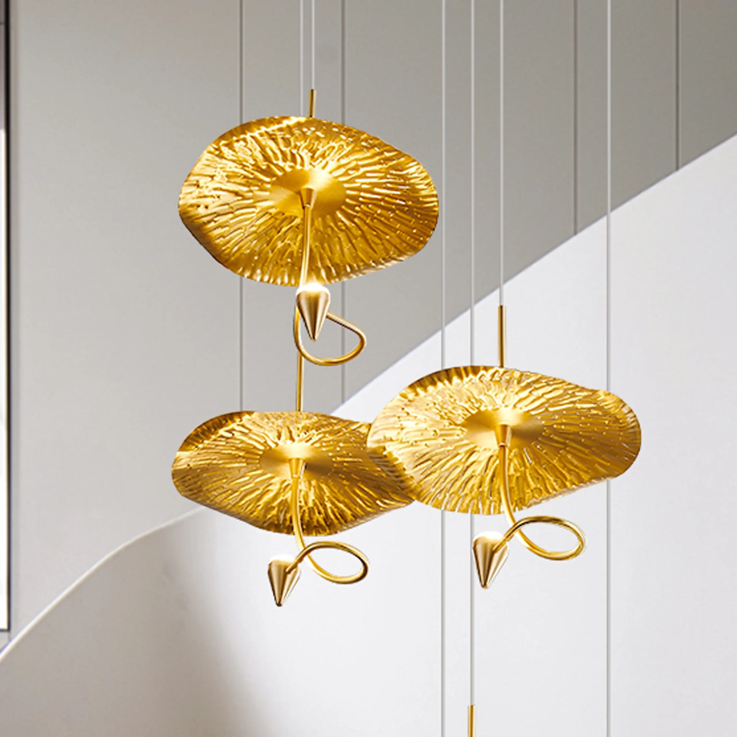 Gold Leaves Flush Mount chandelier - Image 6